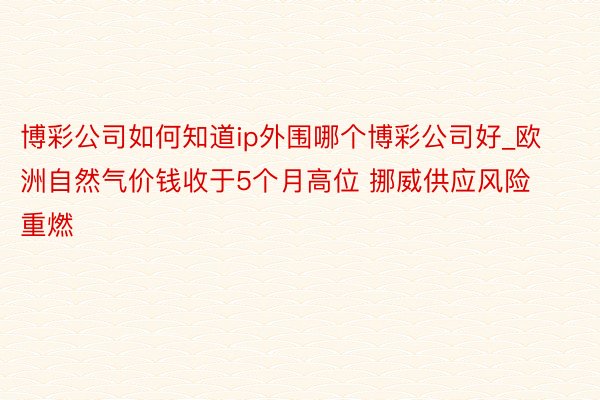 博彩公司如何知道ip外围哪个博彩公司好_欧洲自然气价钱收于5个月高位 挪威供应风险重燃